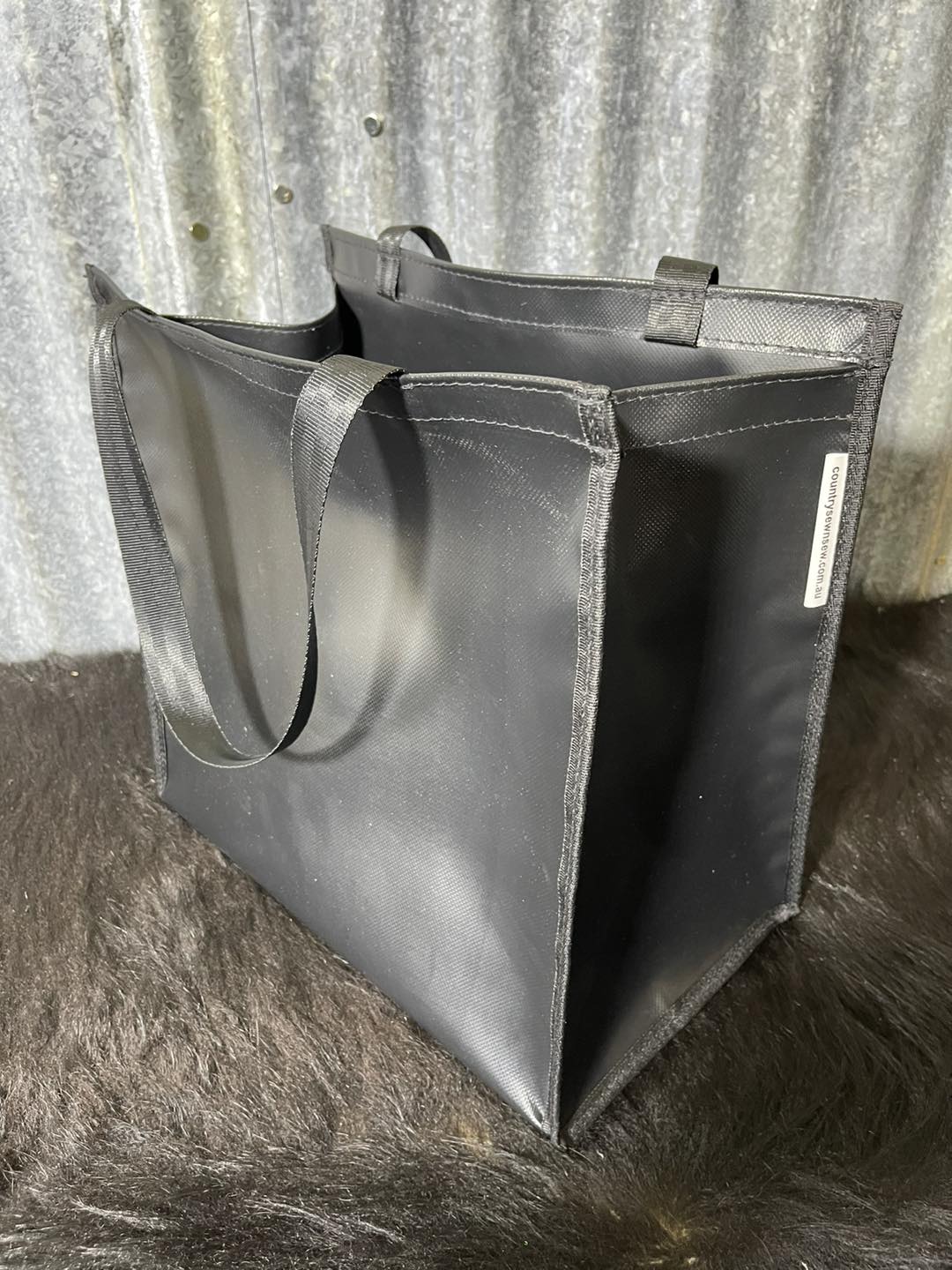 PVC Shopping bag - (Ready Made) Black