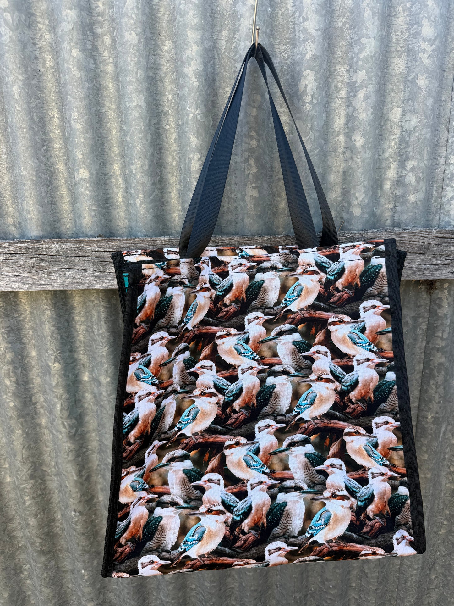 Pvc and fabric shopping bag - Kookaburras