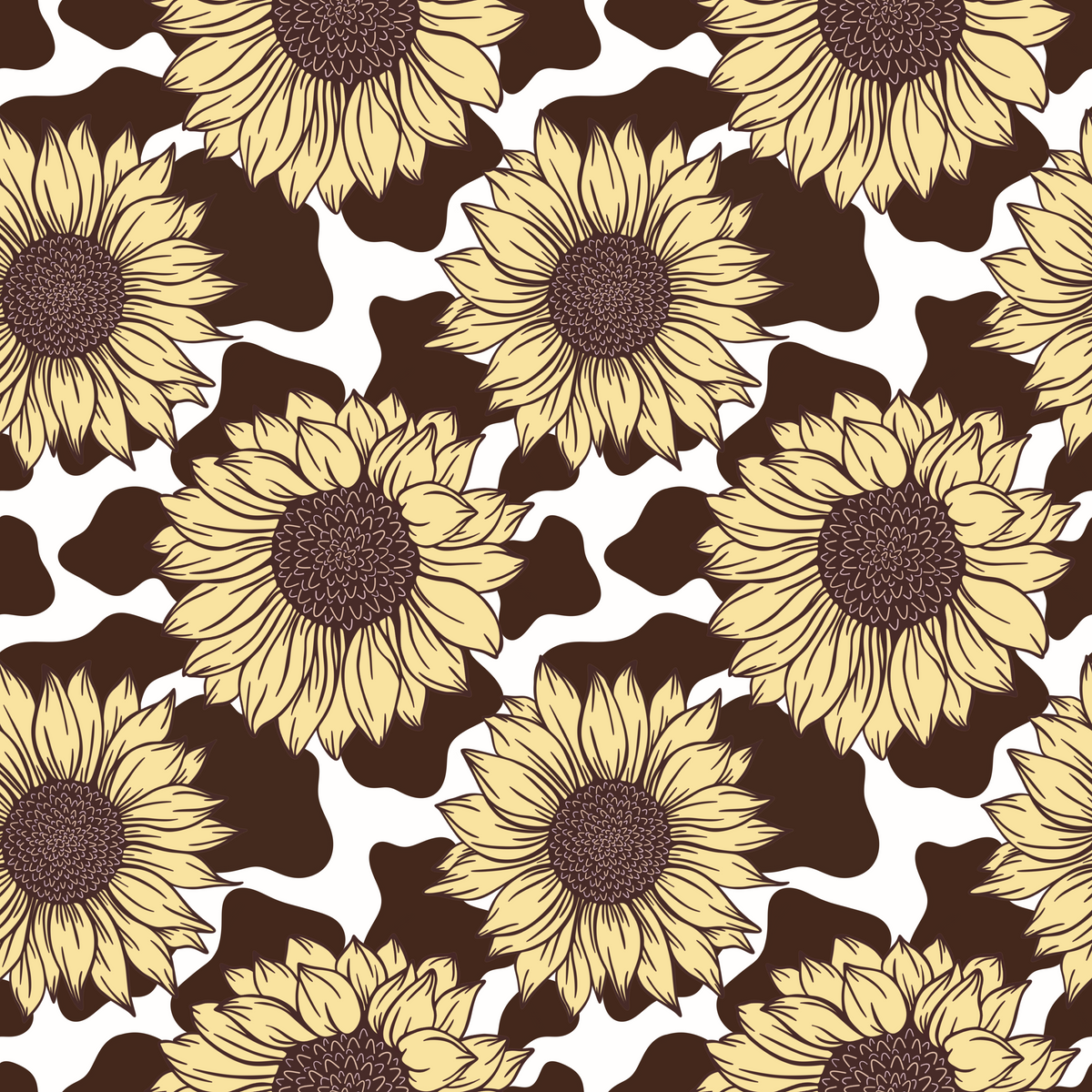 Pre Order Swag Blanket - Sunflower and brown cowhide