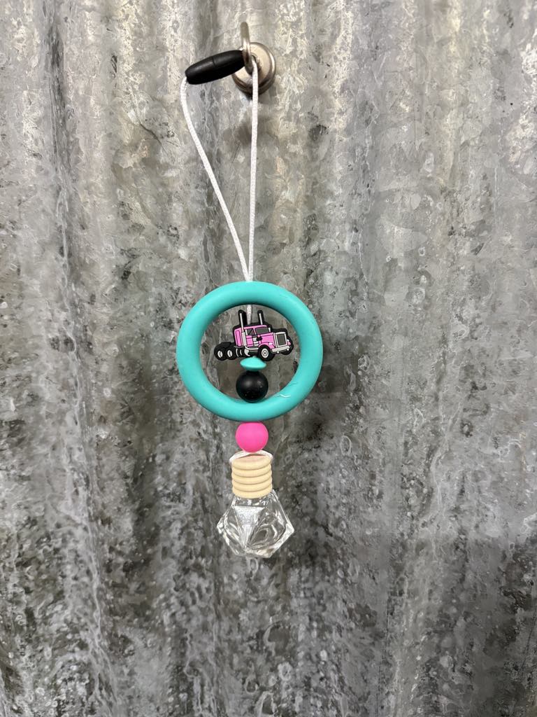 Ring Car Freshener - Pink Truck