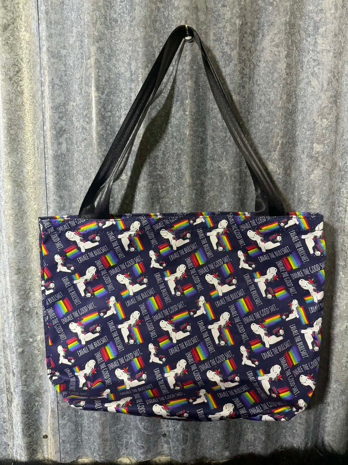 Fabric Shopping bag - (Ready Made) -SWEARING - Inhale the good shit