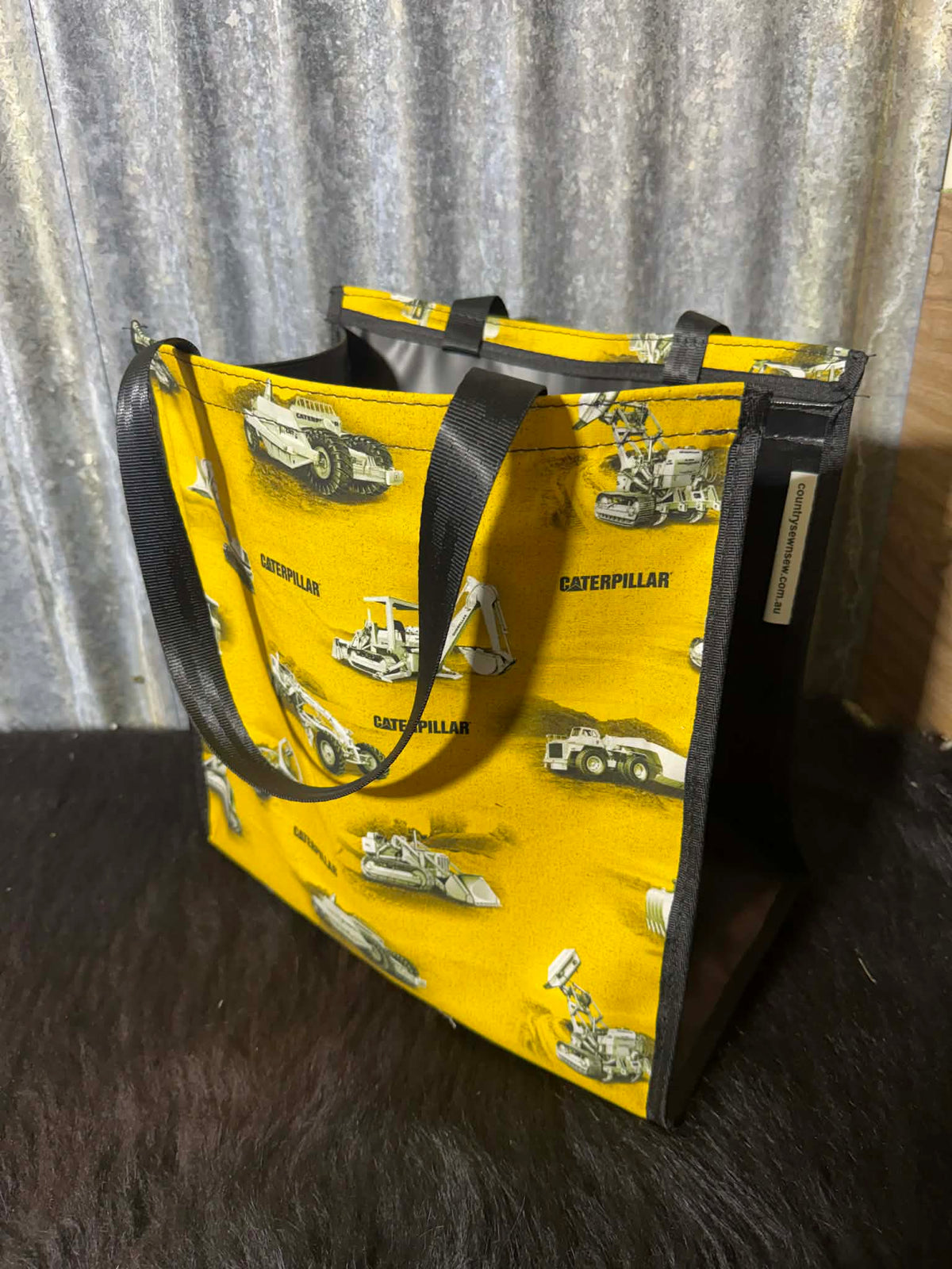 Pvc and fabric shopping bag - Caterpillar