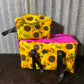 Ready made Overnight bag and toiletry bag set -  Sunflowers