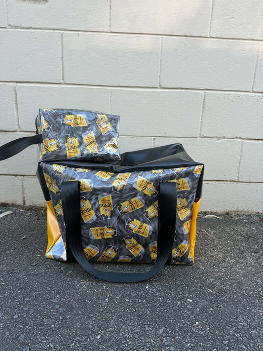 PVC MEDIUM overnight bag and Toiletry bag set - Bundy cans