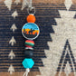 Keyring, beaded - Desert scene