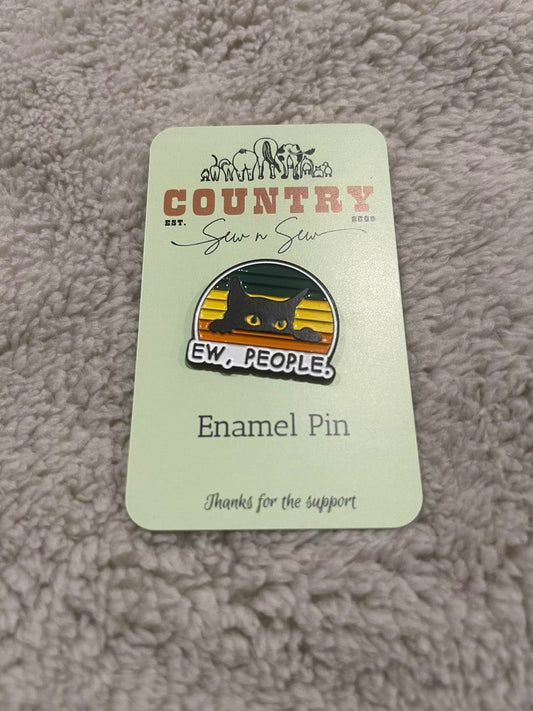 Enamel Hat Pin - Ew, People