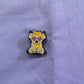 Croc Charm - Highland cow - purple hearts