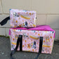 Ready made Overnight bag and toiletry bag set - Bluey (Pink)