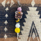 Keyring, beaded - Highland cow