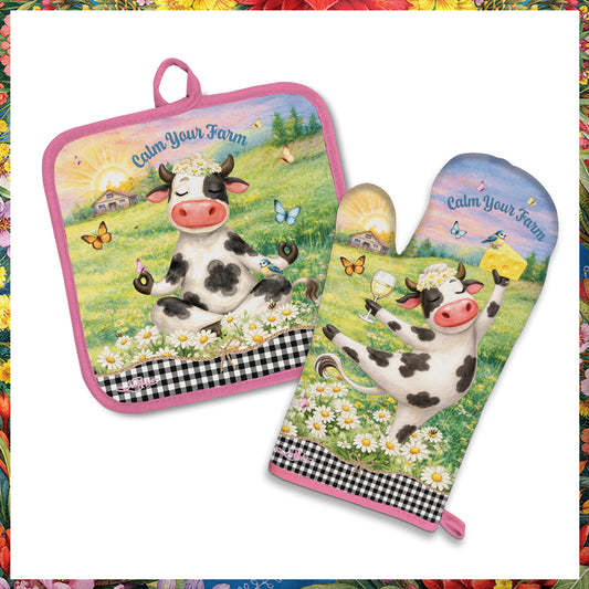 Lisa Pollock -Oven mitt and pot holder - PRE ORDER - Calm your farm