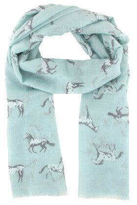 Scarf - Horse Scarf - Mint