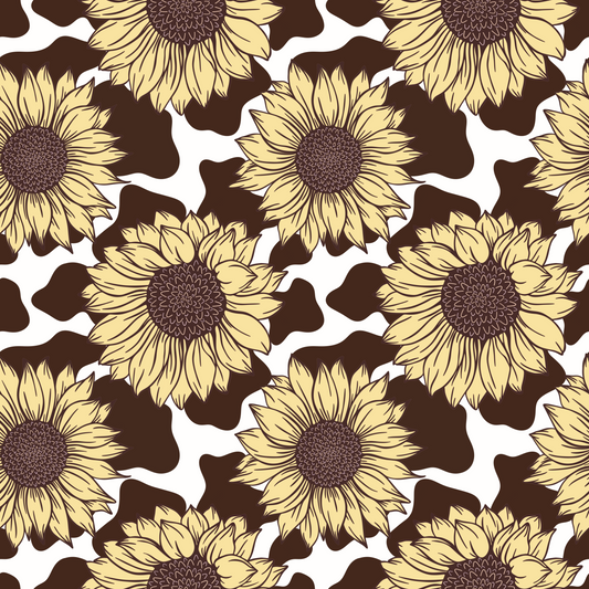 Pre Order Swag Blanket - Sunflower and brown cowhide