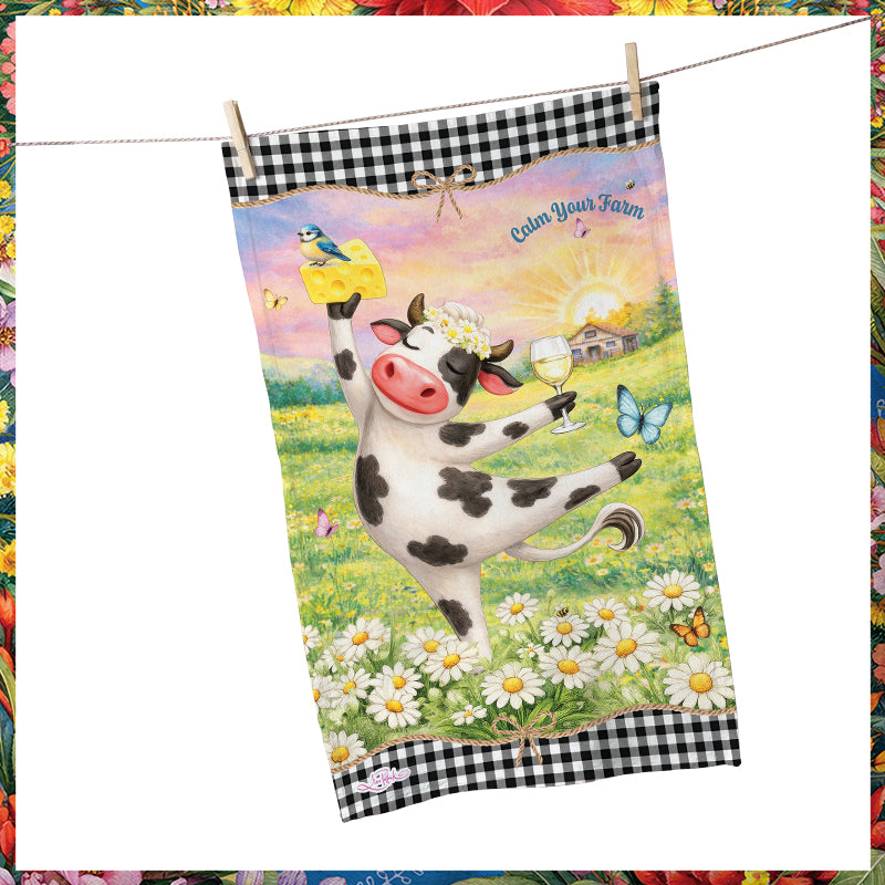 Lisa Pollock - Tea Towel - PRE ORDER - Calm your farm