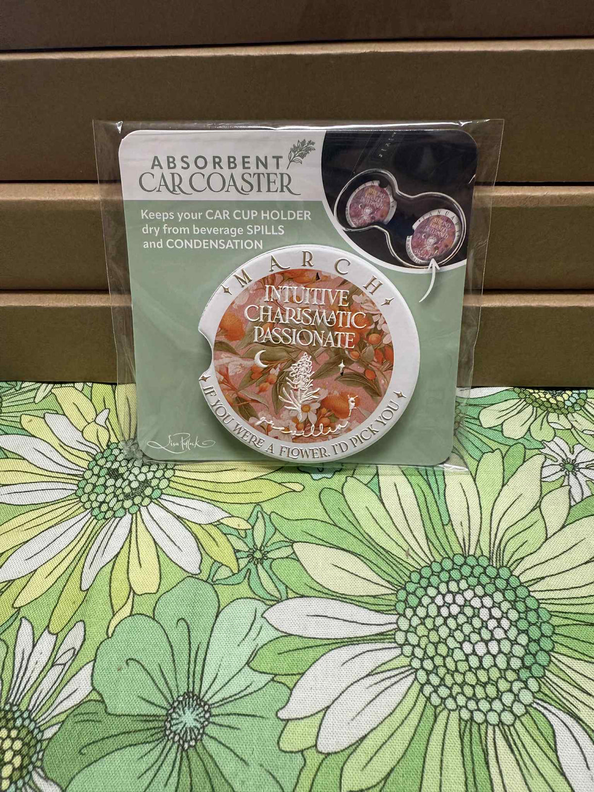 Lisa Pollock Car Coaster - March