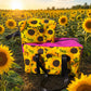 Ready made Overnight bag and toiletry bag set -  Sunflowers